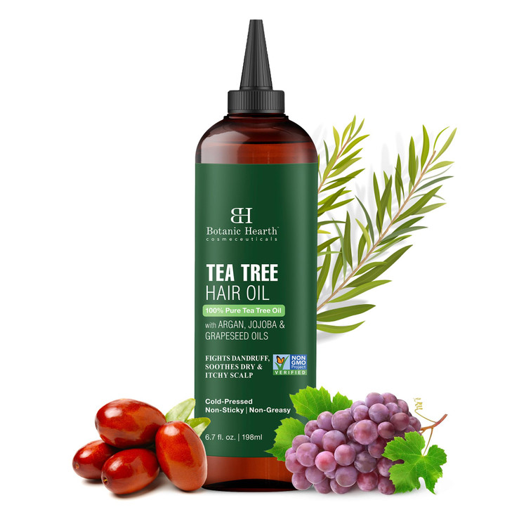Botanic Hearth Hair Oil for Hair Growth Home Hair Perm Kit Strengthening Dry Frizzy Damaged Hair Scalp Treatment Tea Tre