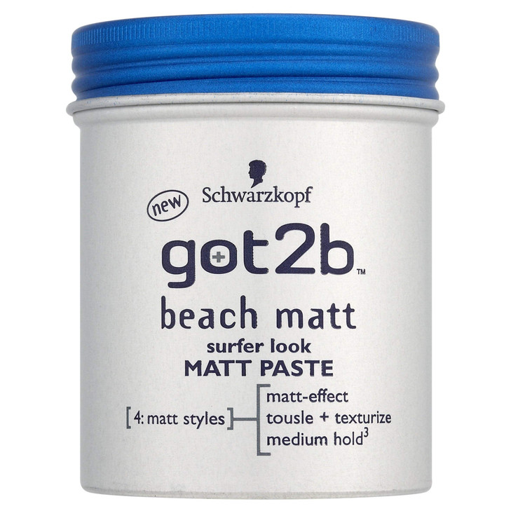 Schwarzkopf got2b Beach Matt Surfer Look Matt Paste 100ml Pack of 2