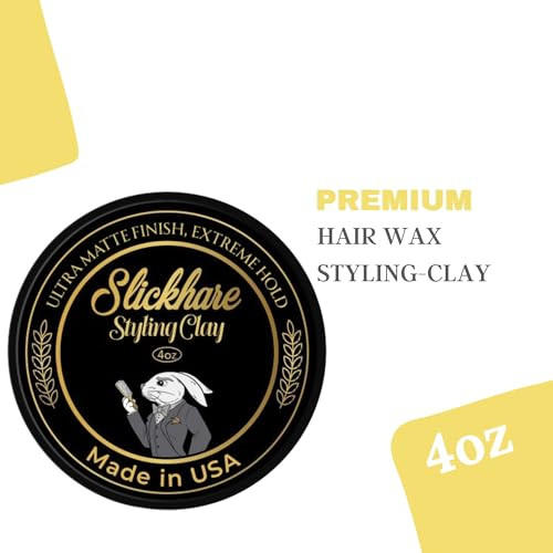 Slickhare Styling Hair Clay for Men Premium Mens Hair Paste Mens Hair Styling Clay with Strong Hold 4 oz Ultra Matte Cla