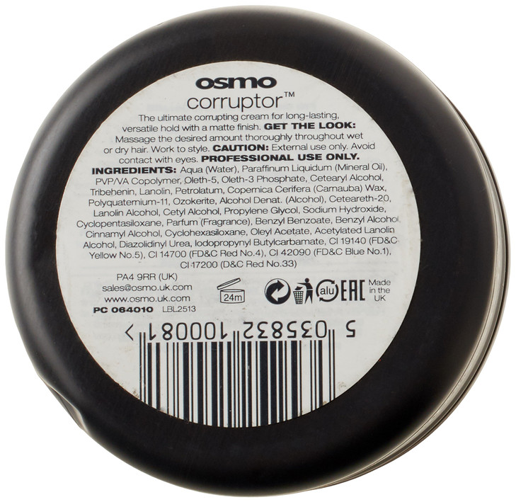 OSMO Corruptor Strong Hold Medium Shine Paste Wax Hybrid 338 floz Wet or Dry Hair