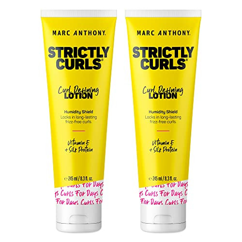 Marc Anthony Curl Defining Lotion Strictly Curls 2 Pack Silk Protein Vitamin E Hair Gel for Dry Damaged Curly Hair Sulfa