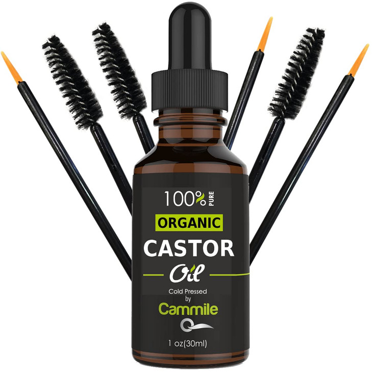 Organic Castor Oil For Hair Eyelashes and Eyebrows Growth 1 oz 30ml