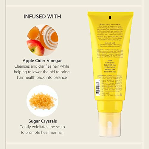 TPH BY TARAJI Never Salty Exfoliating Sugar Scalp Detox Hair Scrub with Sugar Crystals Apple Cider Vinegar Coconut Peppe