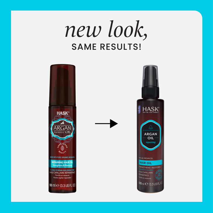 HASK ARGAN Repairing Shine Hair Oil for All Hair Types Vegan Color Safe Glutenfree Sulfatefree Parabenfree Pack of 3