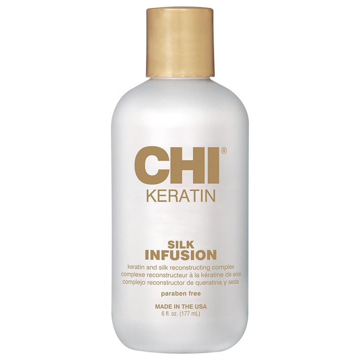 CHI Keratin Silk Infusion Hydrating Hair Serum For Restoring Softness Shine Helps Dry Damaged Hair Sulfatefree 6 Oz
