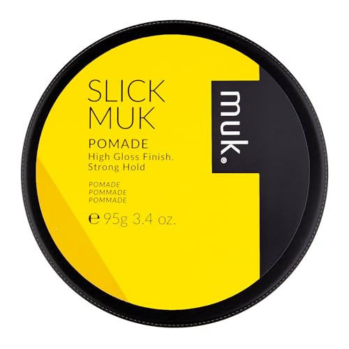 Muk Haircare Slick Muk High Gloss Pomade 34oz Strong Hold High Gloss Pomade for Men Humidity Resistant Water Soluble Coc