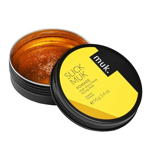 Muk Haircare Slick Muk High Gloss Pomade 34oz Strong Hold High Gloss Pomade for Men Humidity Resistant Water Soluble Coc