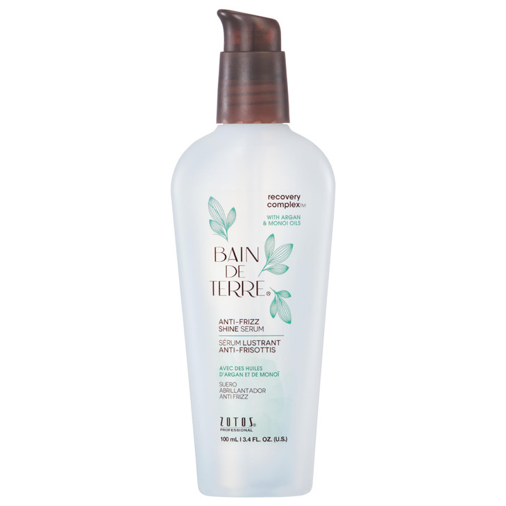 Bain de Terre Recovery Complex AntiFrizz Shine Serum Silky Shine Frizz Control with Argan Monoi Oils ParabenFree Alcohol