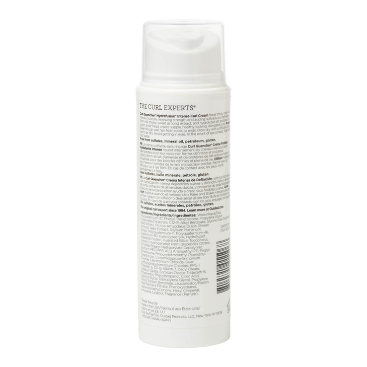 Ouidad Curl Quencher Hydrafusion Intense Curl Cream 5 oz Curl Defining Styler for Touchable Curls Flexible Hold Frizz Co