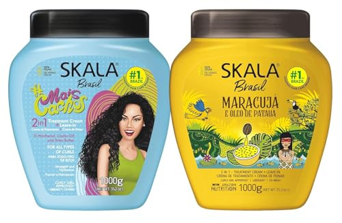 SKALA Hair Type 3ABC Mais Cachos Passion Fruit Combo Hydrate Curls Eliminate Frizz For Curly Hair 2IN1 Conditioning Trea