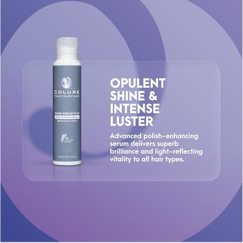COLURE Shine Serum Plus 34 oz Anti Frizz Hair Oil and Heat Protectant for High Shine and Humidity Resistance