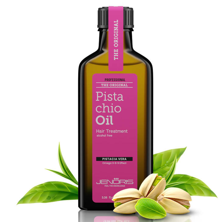Jenoris Pistachio Oil Hair Serum for Frizzy and Damaged Hair Lightweight Hair Oil for Dry Hair with Omega 369 Complex An