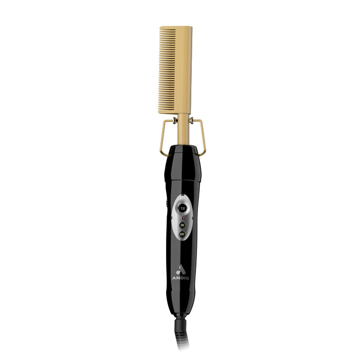 Andis 38335 Professional Heat Ceramic Press Comb for Hair Straightener 450F High Heat with Dual Voltage 20 Adjustable He