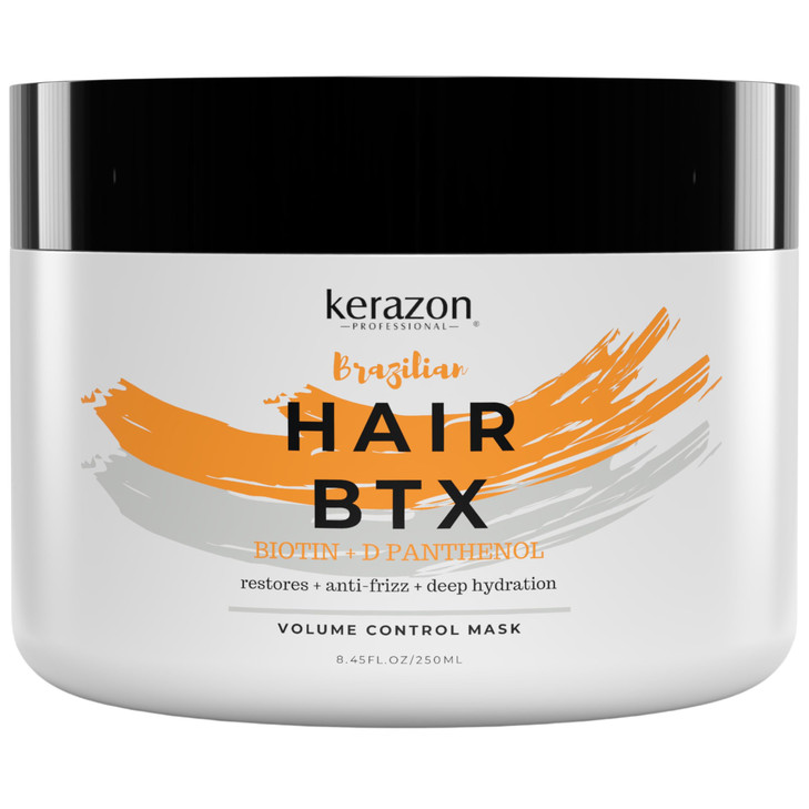 KERAZON Brazilian Hair BTX Treatment Mask 8oz 236ml provides repair for damaged dry smoothing deep conditioning and hydr