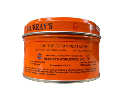 Murrays Light Pomade Hair Dressing Super Light 3 oz 6 Pieces