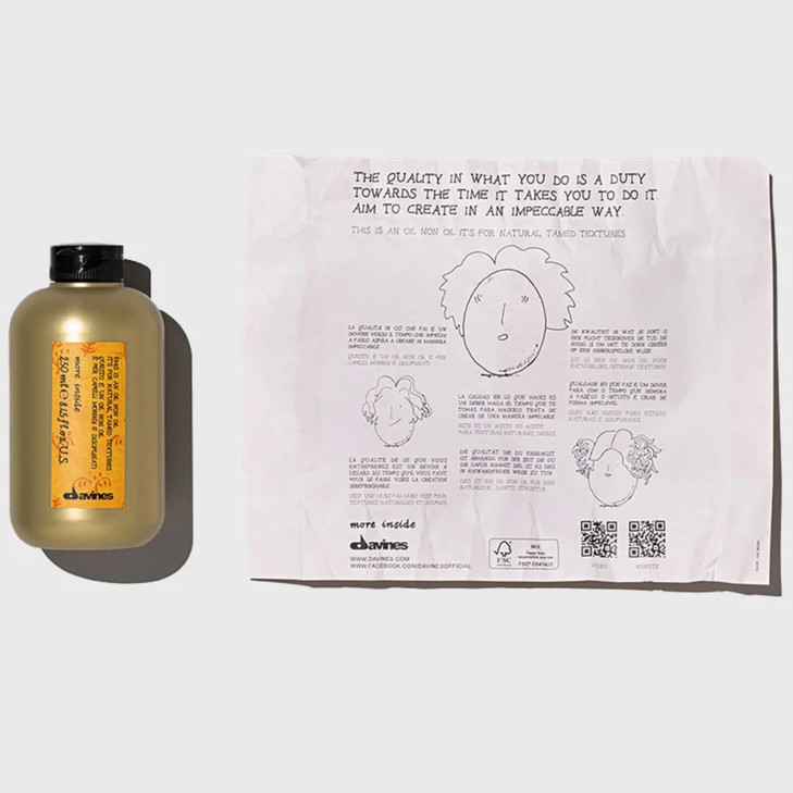 Davines This Is An Oil Non Oil No Hold Natural Texture AntiFrizz Adds Structure without Residue Hydrating Fluid for Natu