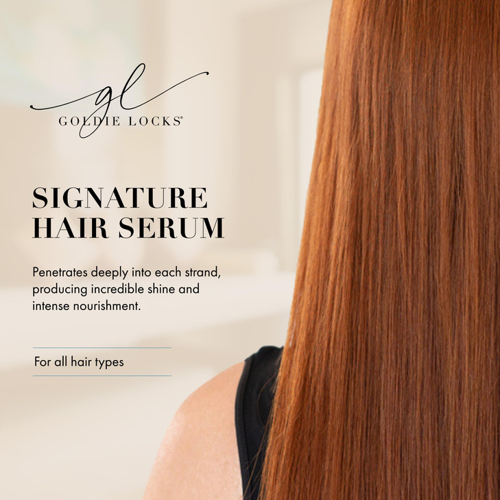 Goldie Locks Signature Hair Serum AntiFrizz and Humidity Control Lightweight Shine Enhancer Safe for Extensions and Colo