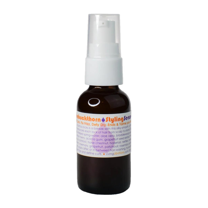 LIVING LIBATIONS Organic Seabuckthorn Styling Serum Natural Wildcrafted Clean Beauty 1 oz 30 ml