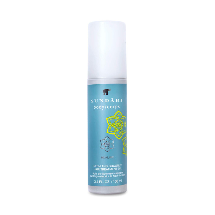 SUNDARI Neem Coconut Hair Treatment Oil 34 Fl Oz Rejuvenating Strengthening Repairs Damage Prevents Protein Loss Nourish