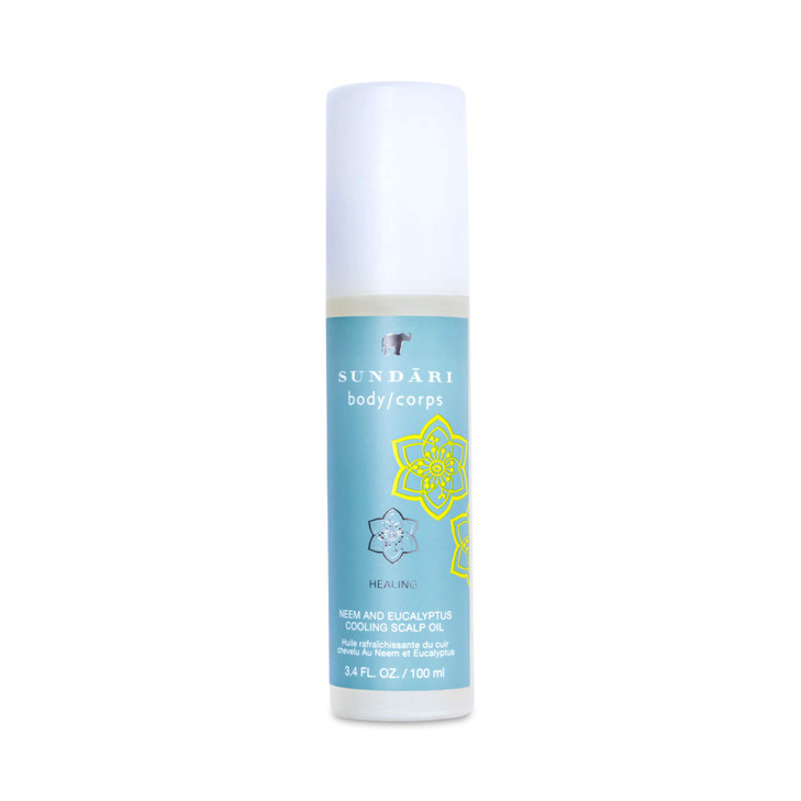 SUNDARI Neem Eucalyptus Cooling Scalp Oil 34 Fl Oz Stimulating Cooling Sensation Helps Stress Relief Improves Hair Scalp