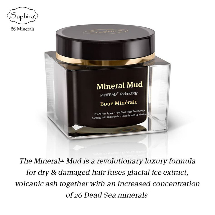 Saphira Mineral Mud Hair Mask Deep Healing Hair Treatment for Dry Damaged Bleached ColorTreated Hair and Scalp SulfateFr