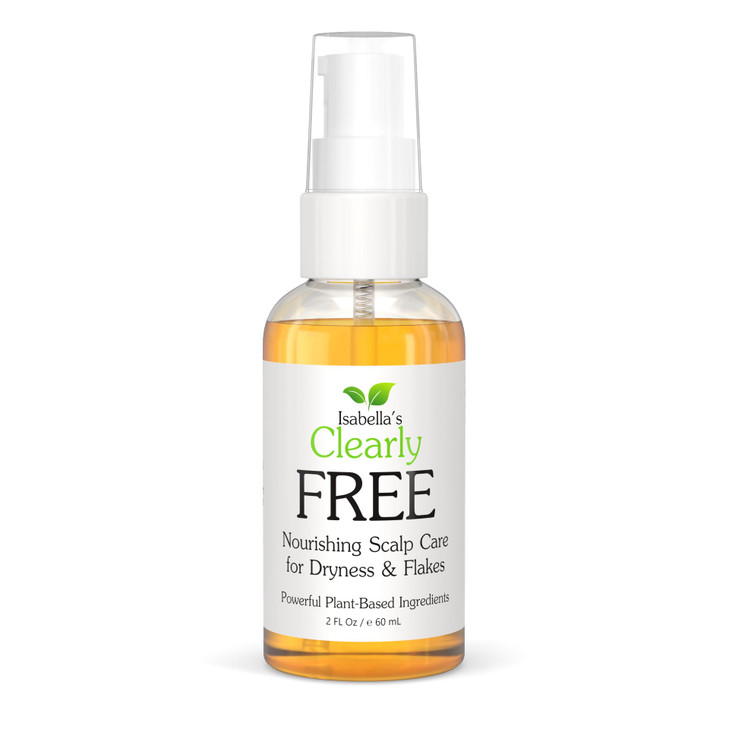 Isabellas Clearly FREE Natural Dry Scalp Oil for Itching Flakes Jojoba Tea Tree Manuka Cedarwood LeaveIn Scalp Treatment
