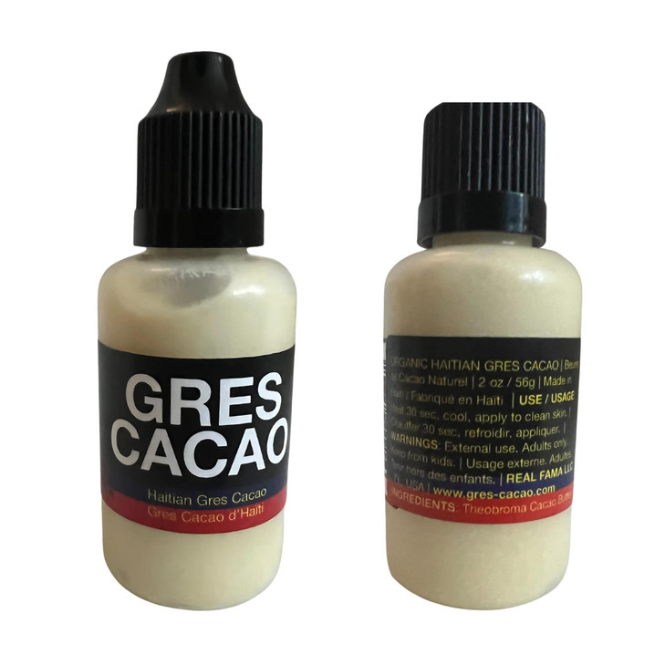 REAL FAMA Gres Cacao Oil 30ml Travel size Organic Haitian Cacao Oil bottle