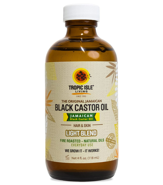Light Blend Jamaican Black Castor Oil 4 fl oz Lightweight Nourishing Oil with Vitamin E Omega Fatty Acids Strengthens Mo