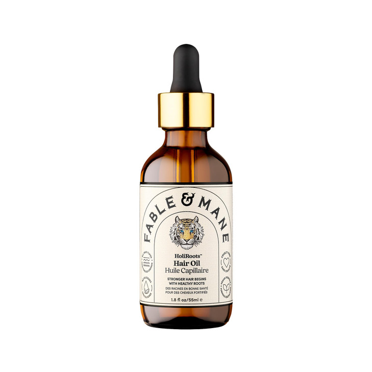 Fable and Mane Hair Oil HoliRoots Strengthening Serum for Damaged Frizzy Hair with Ashwagandha Castor Oil Scalp Treatmen