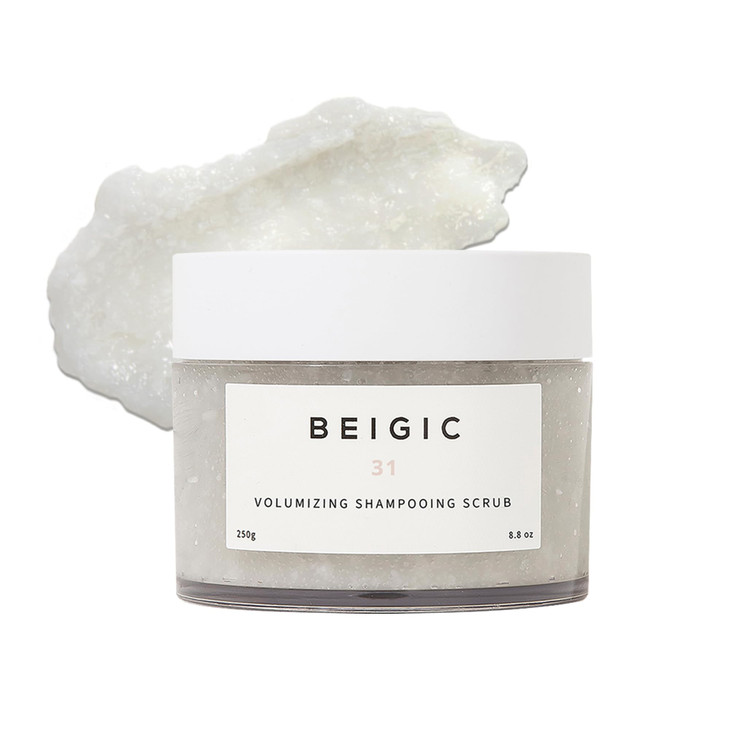 BEIGIC Volumizing Shampooing Scrub Vegan Clarifying Scalp Exfoliator Shampoo with Sacha Inchi Oil Sea Salt for Buildup F