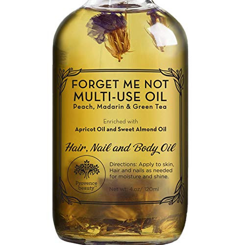 BEAUTE DE PROVENCE MultiUse Oil for Face Body and Hair Forget Me Not Organic Blend of Apricot Vitamin E and Sweet Almond