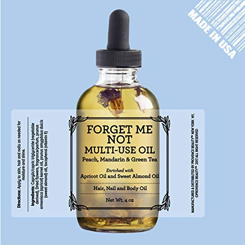 BEAUTE DE PROVENCE MultiUse Oil for Face Body and Hair Forget Me Not Organic Blend of Apricot Vitamin E and Sweet Almond