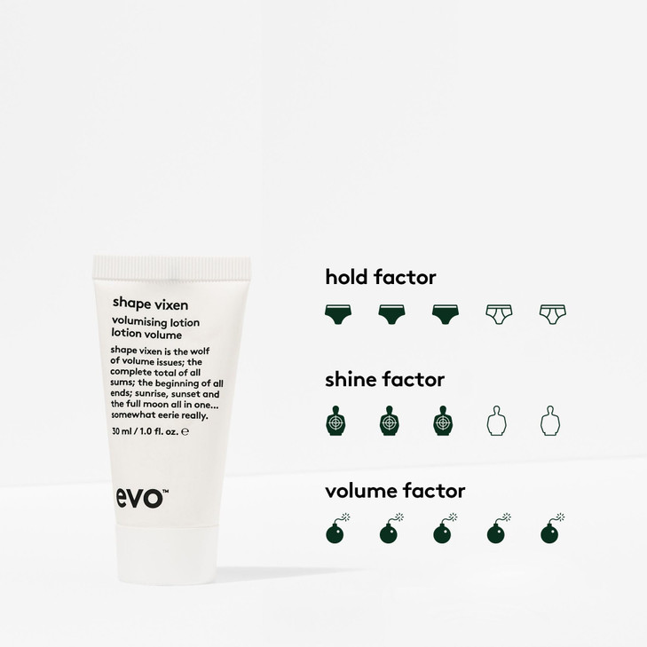 EVO Shape Vixen Lightweight Volumizing Hair Styling Lotion for Fine Hair Builds Body Adds Fullness Controls Frizz 17 fl