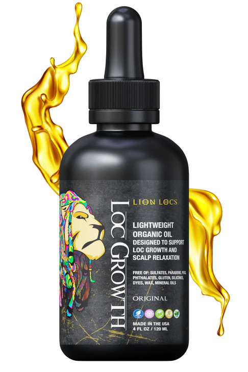 Lion Locs Growth Oil and Scalp Relaxer Promotes Healthy Growth for Dreadlocks Braids Natural Hair Vegan 4oz