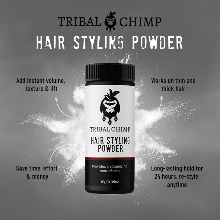 Tribal Chimp Hair Styling Powder for Men Women Hair Volumizer Texture Powder for All Hair Types with Matte Finish 24H In