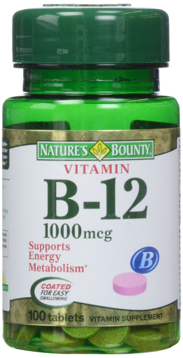 Nature's Bounty Vitamin B-12 1000 mcg Tablets, 100 Count (Pack of 1)