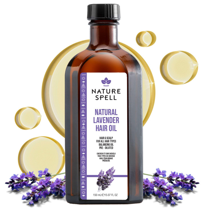 Nature Spell Lavender Oil for Hair Growth PreDiluted Scalp Oil to Reduce Dandruff Soothe Itchy Scalp Maintain Scalp Clar