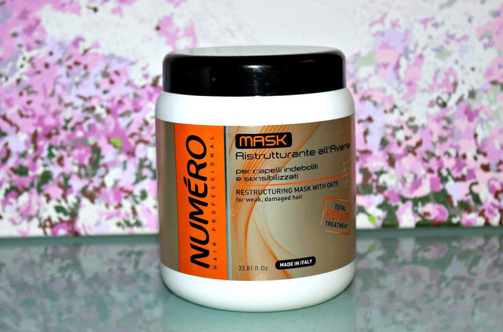 BRELIL Numero Restructuring Cream Mask Hair with Oat Extracts 3381 floz