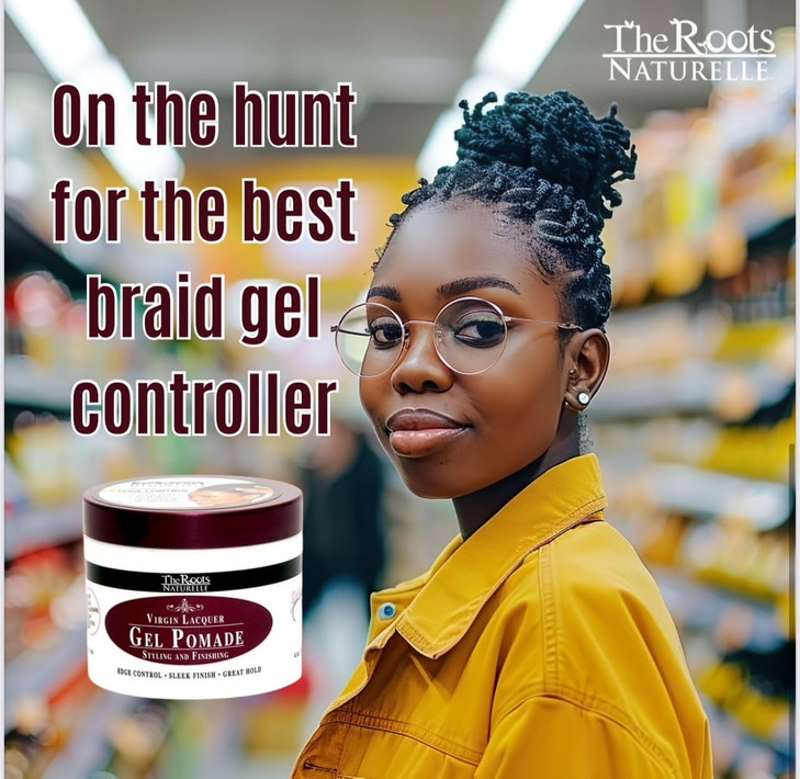 Virgin Lacquer Gel Pomade For Edges Locks Twist Mens Grooming and Braids Control 8 oz Jar