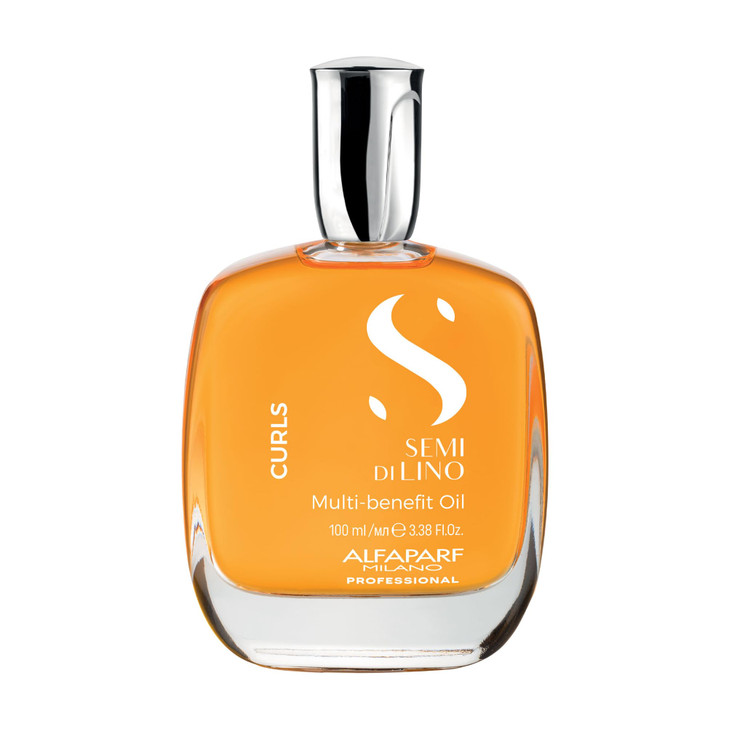 Alfaparf Milano Semi di Lino Curls Nourishing Hair Oil for Wavy and Curly Hair Lightweight MultiBenefit Serum Reduces Fr