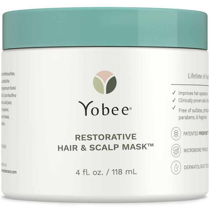 Yobee Restorative Scalp Mask Dry Scalp Treatment Hair Mask Probiotic Extracts Organic Honey Turmeric Vitamin B12 Natural