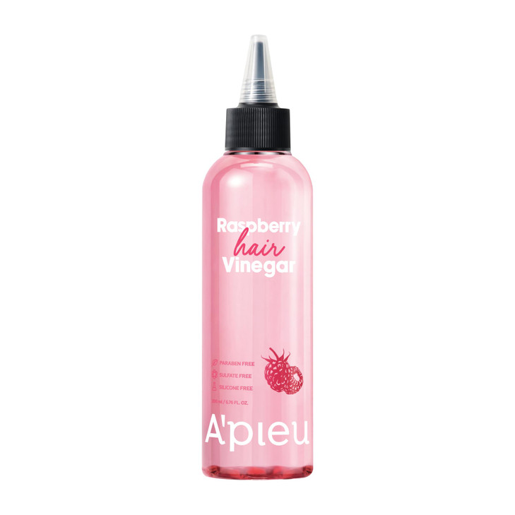 APIEU Raspberry Hair Vinegar Rinse Scalp Clean Detox for Oily and Itchy Scalp Buildup Dandruff Scalp Treatment pHBalanci