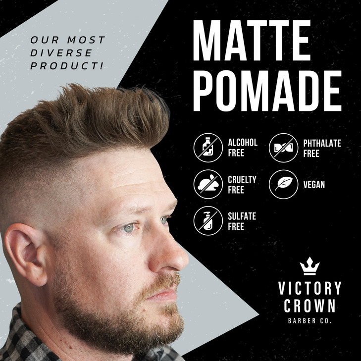 Victory Crown Matte Pomade High Hold No Shine Hair Styling Wax for Natural Sophisticated Looks 34 Oz