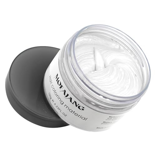 White Hair Color Wax Pomades 423 oz Natural Hair Coloring Wax Material Disposable Hair Styling Clays Ash for Cosplay Par