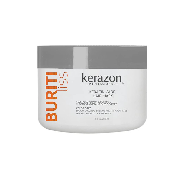 Kerazon Professional Hair Mask Anti Frizz Keratin Care Moisturizing Deep Hydration for Dry Damaged Hair Buriti Liss