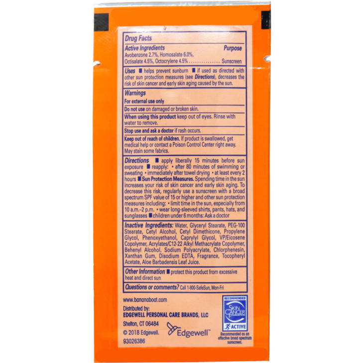Banana Boat Sport Sunscreen, SPF 30 Protection Lotion, Travel Packets, 0.4 Fl Oz (Pack of 12)
