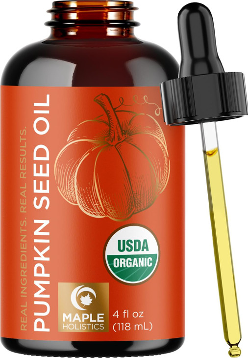Maple Holistics Pumpkin Seed Oil Organic Certified 100 Pure Organic Pumpkin Seed Oil for Hair and Anti Aging Face Oil US