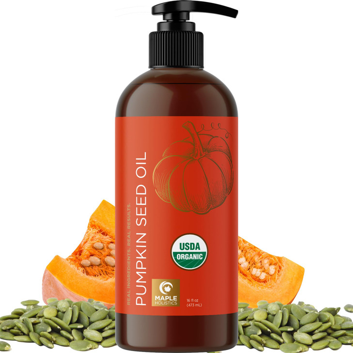 Pumpkin Seed Oil Organic Certified 100 Pure Organic Pumpkin Seed Oil for Hair and Anti Aging Face Oil USDA Organic Hair
