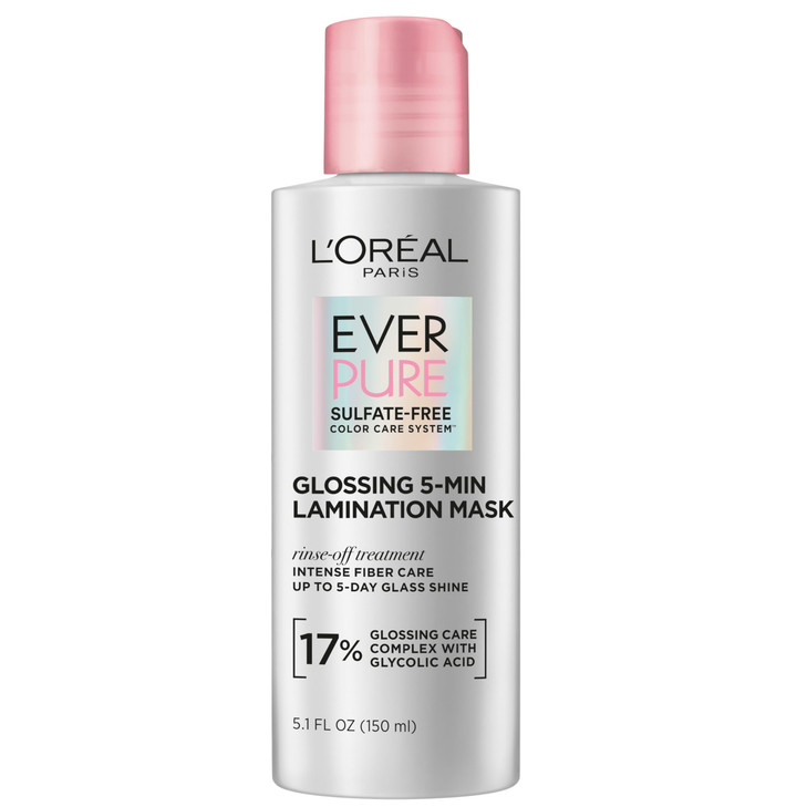 LOreal Paris Glossing Lamination Hair Mask with Glycolic Acid Hair Treatment for Lasting Shine and Smoothness for Dull D