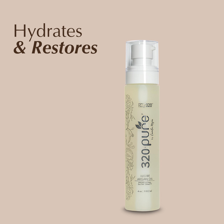 Rev320 320Pure Lustre Argan Oil For Hair 4oz Pump Aceite de argn para el cabello Argan Oil Hair Treatment with Pure Argo
